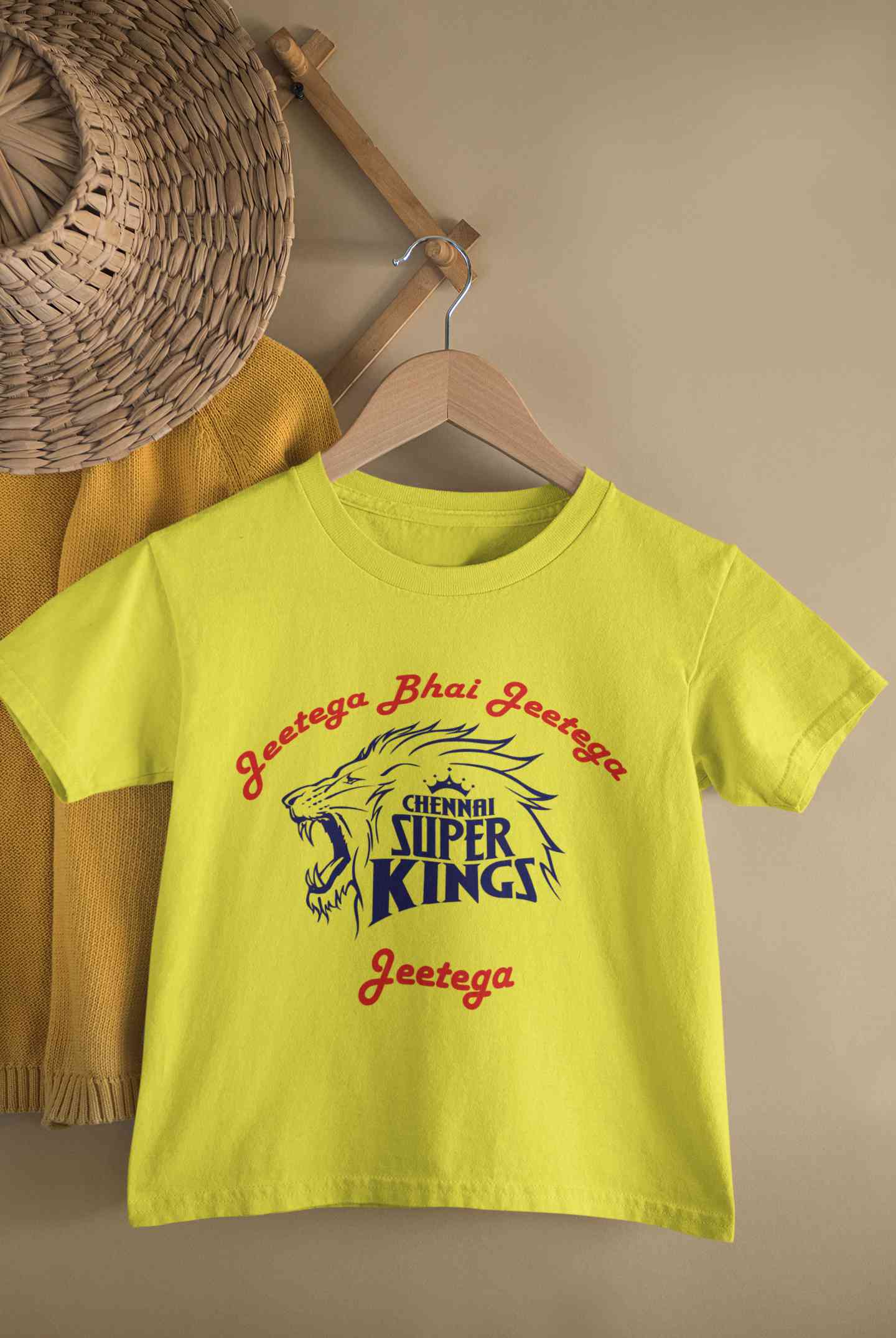 IPL Chennai Super Kings Jeetega Bhai Jeetega CSK Jeetega Half Sleeves T-Shirt for Boy-FunkyTeesClub