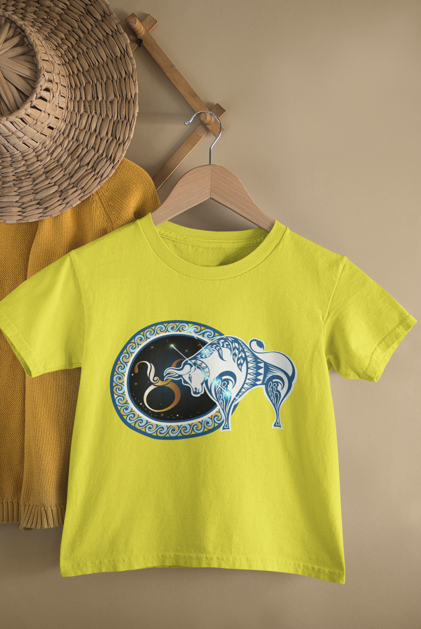 Taurus Zodiac Sign Half Sleeves T-Shirt for Boy-FunkyTeesClub
