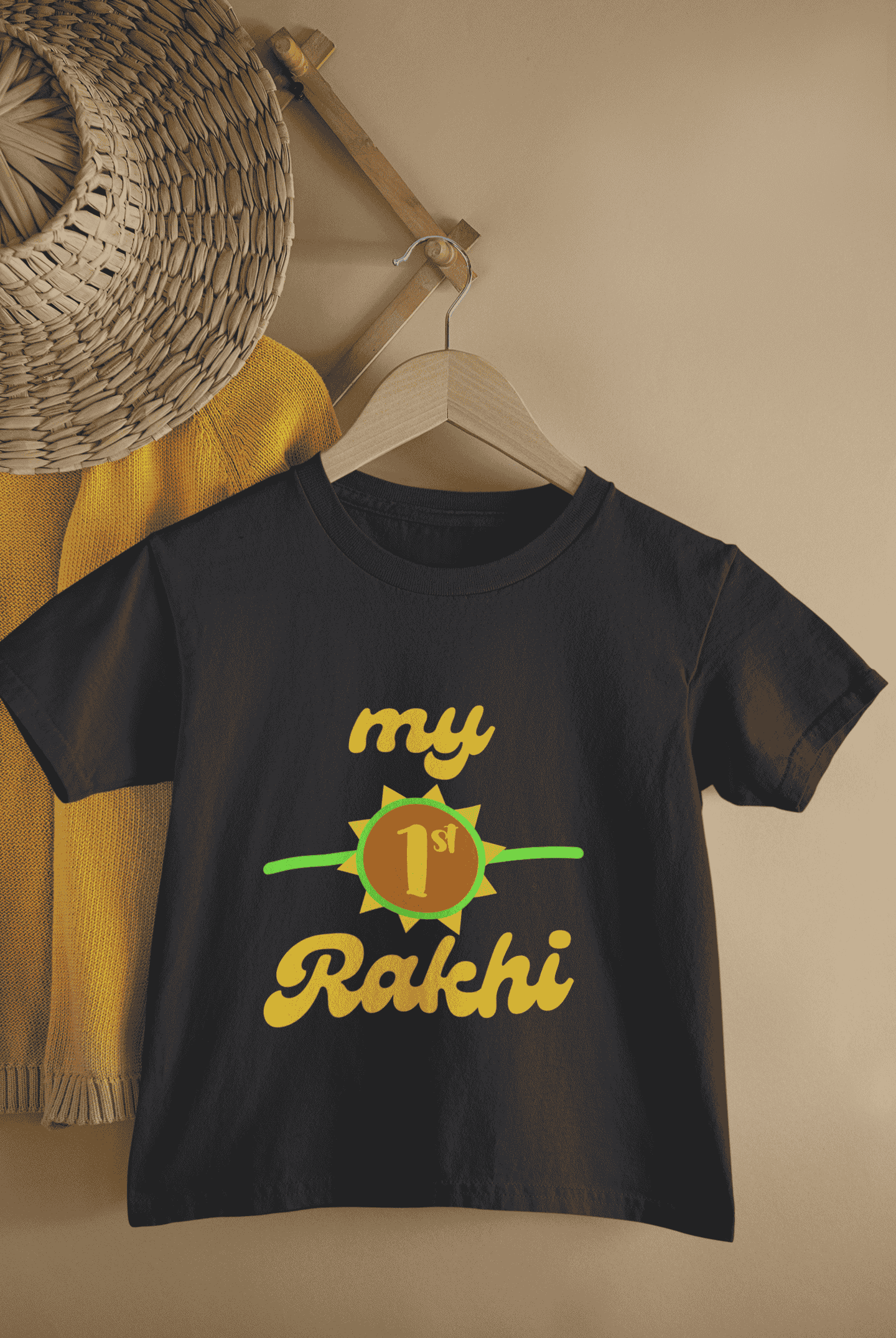 My First Rakhi Rakshabandhan Half Sleeves T-Shirt for Boys -FunkyTeesClub
