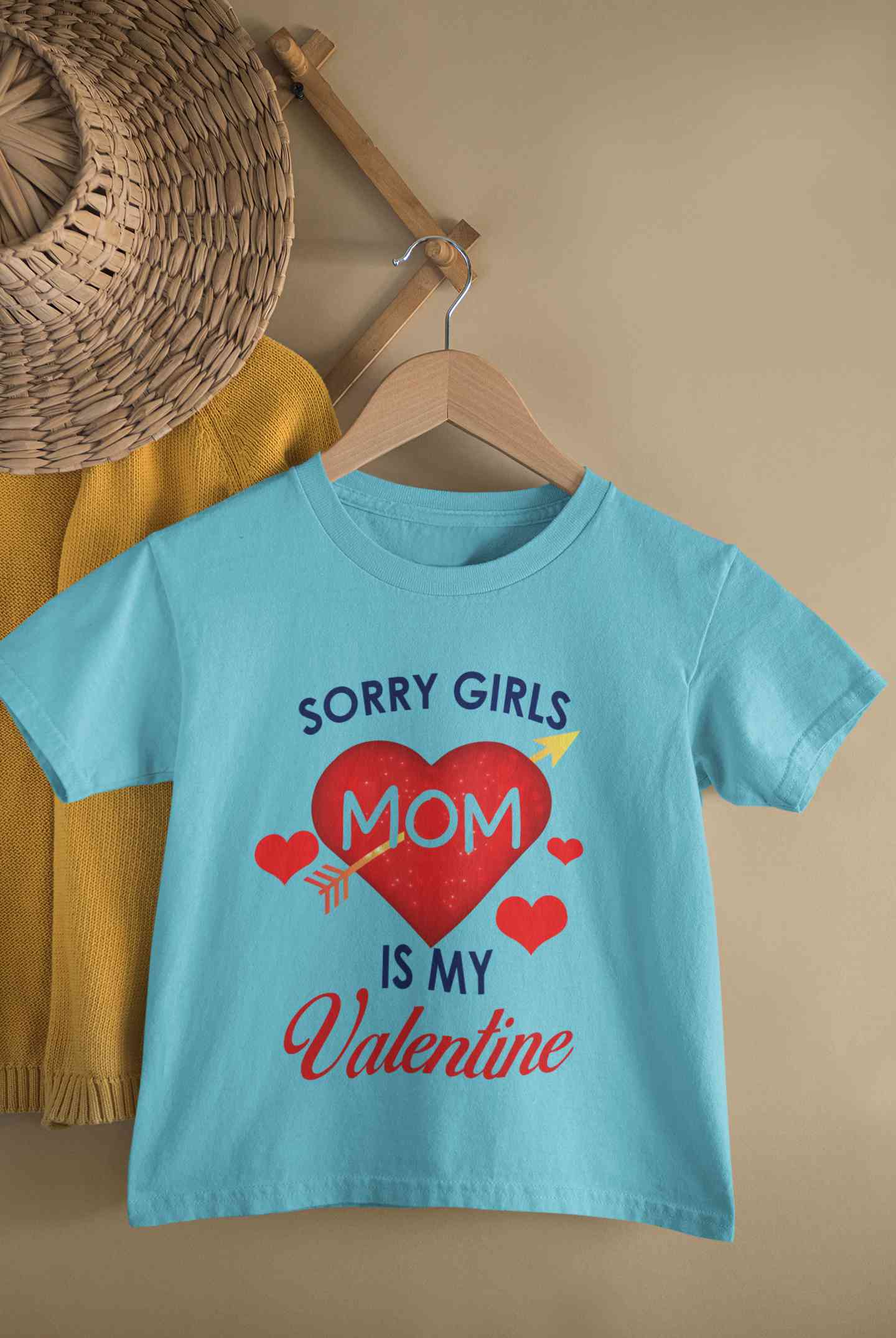 Sorry Girls Mom Is My Valentine Half Sleeves T-Shirt for Boy-FunkyTeesClub