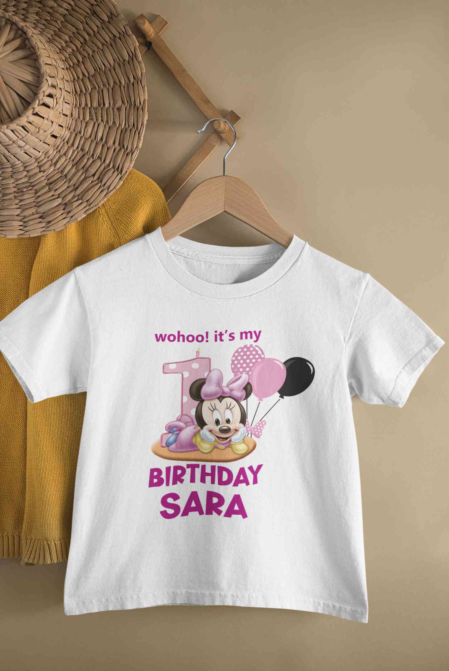 Custom Name Its My First Birthday Half Sleeves T-Shirt For Girls -FunkyTeesClub