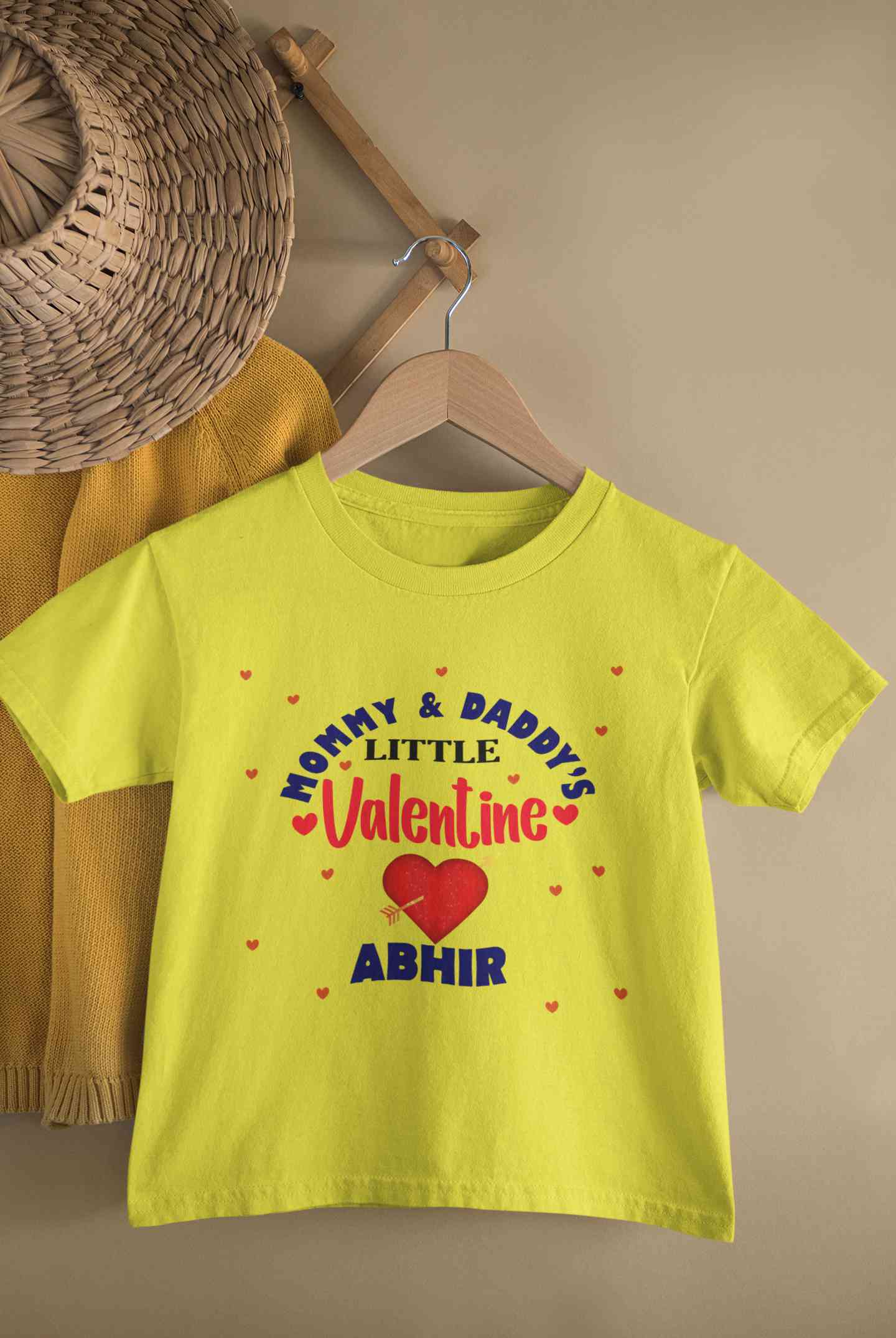 Custom Name Mommys And Daddys Little Valentine Half Sleeves T-Shirt for Boy-FunkyTeesClub