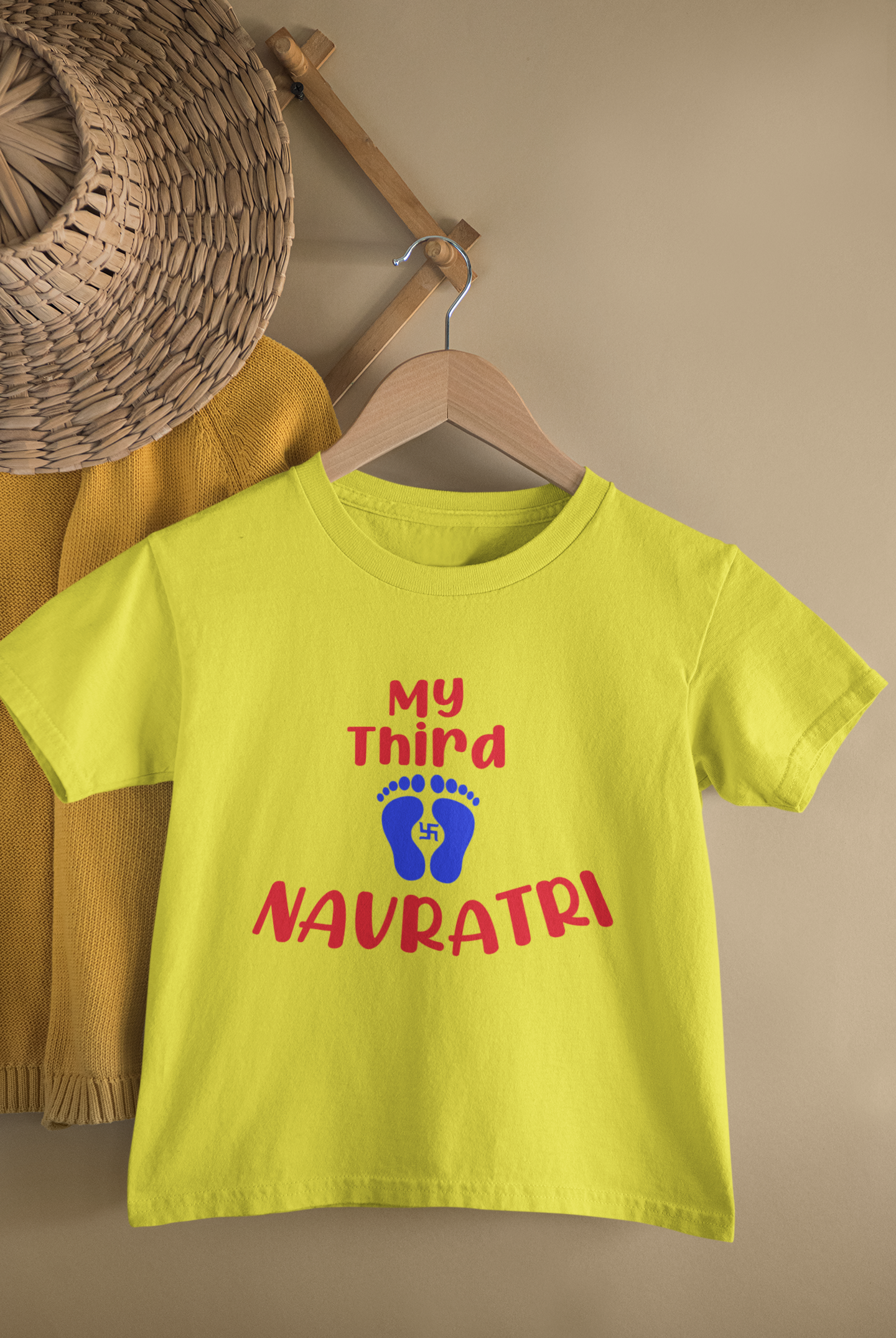 My Third Navratri Half Sleeves T-Shirt for Boy-FunkyTeesClub