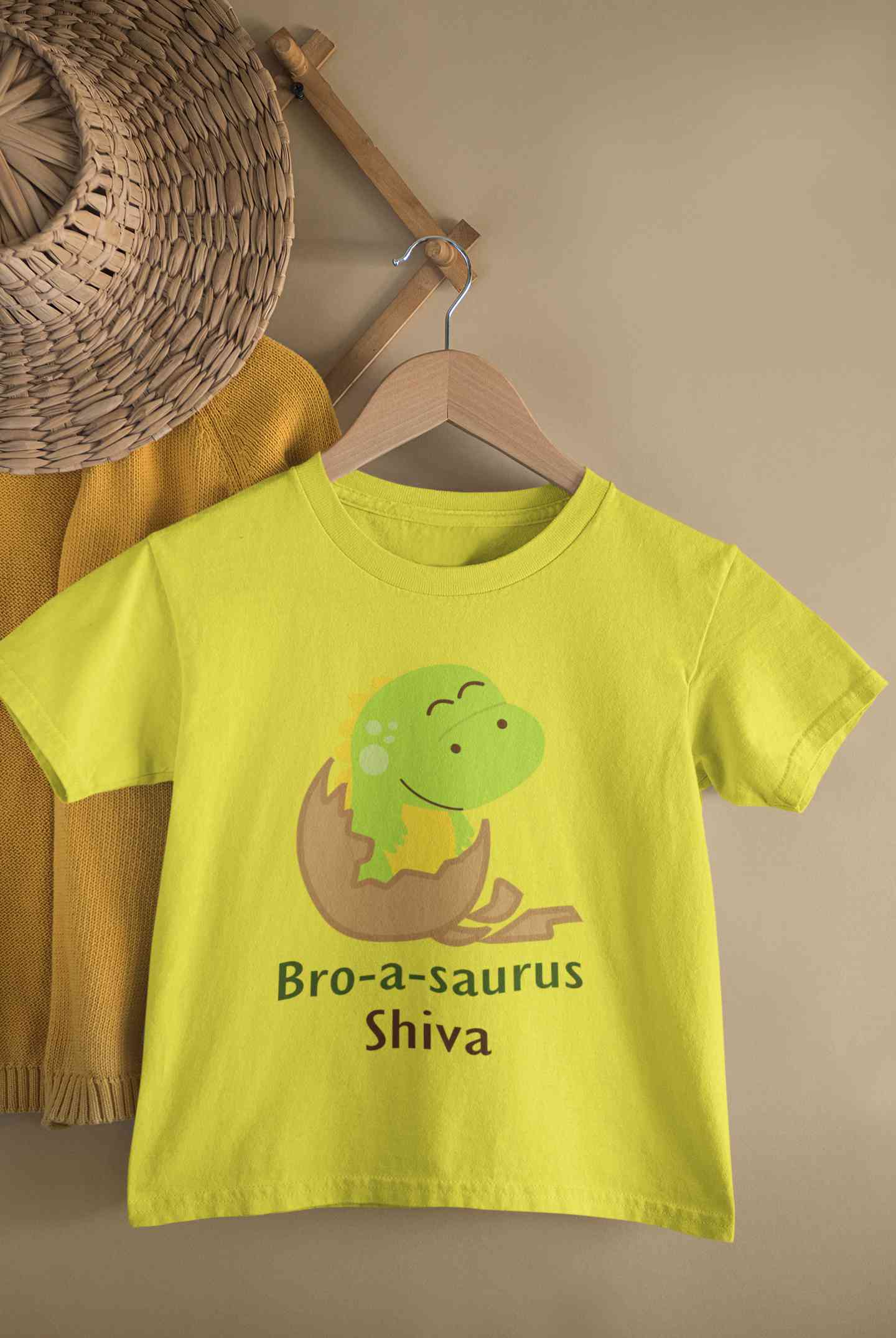 Custom Name Bro A Sauras Raksha Bandhan Half Sleeves T-Shirt for Boy-FunkyTeesClub
