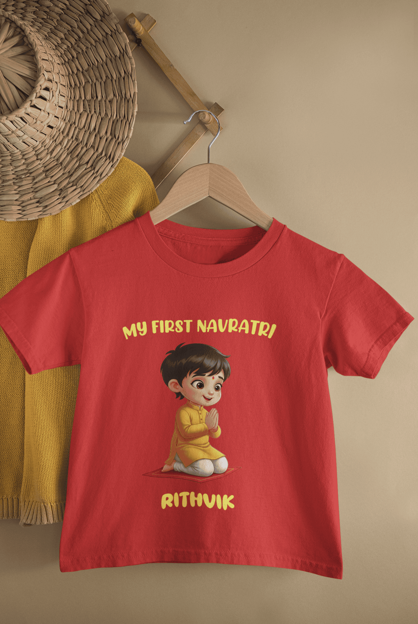 My First Navratri Half Sleeves T-Shirt for Boys -FunkyTeesClub