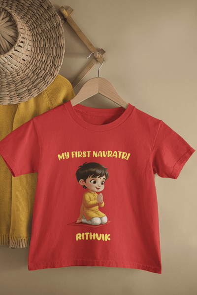 My First Navratri Half Sleeves T-Shirt for Boys -FunkyTeesClub