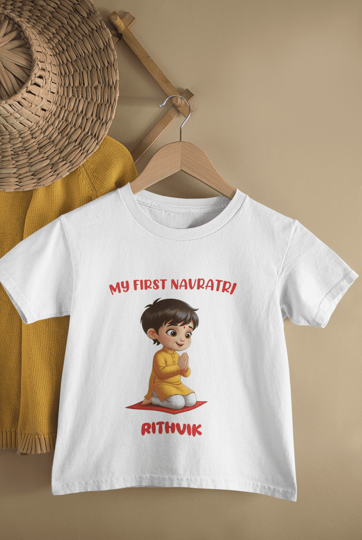 My First Navratri Half Sleeves T-Shirt for Boys -FunkyTeesClub