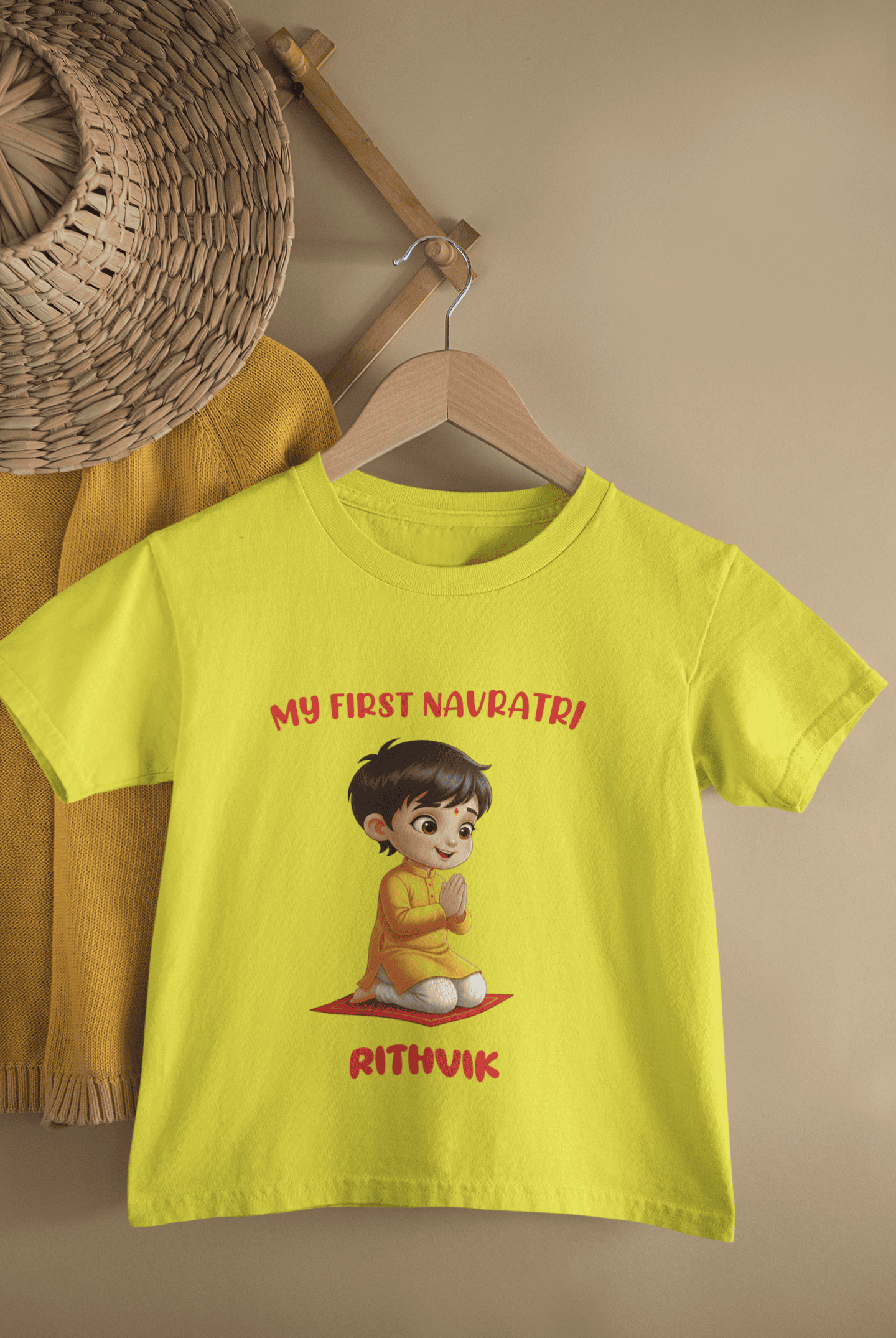 My First Navratri Half Sleeves T-Shirt for Boys -FunkyTeesClub