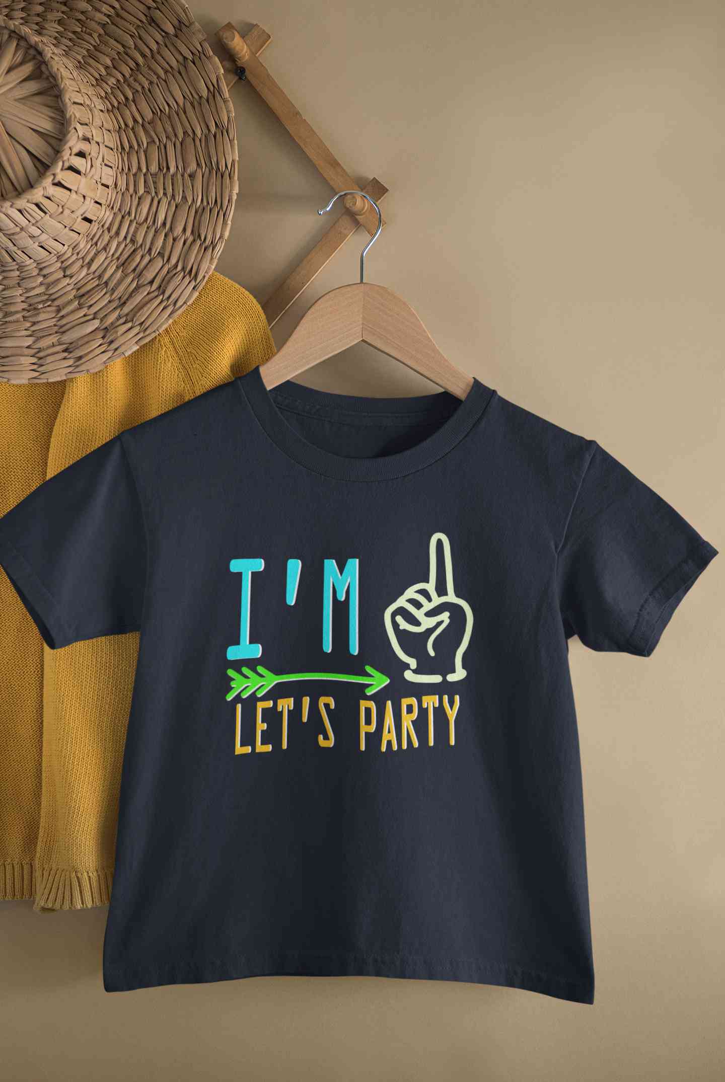 One Lets Party First Birthday Half Sleeves T-Shirt for Boy-FunkyTeesClub