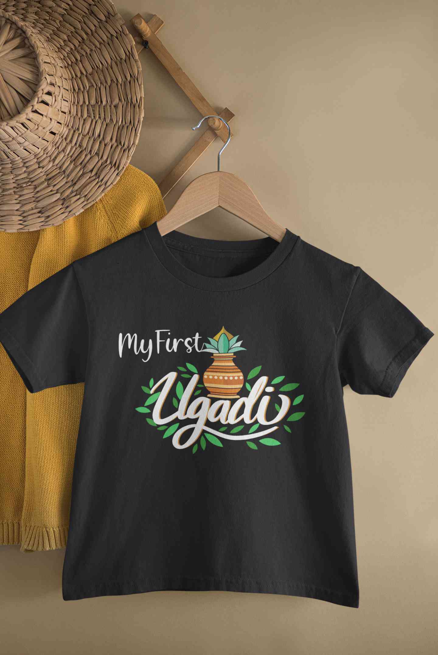 My First Ugadi Half Sleeves T-Shirt for Boy-FunkyTeesClub