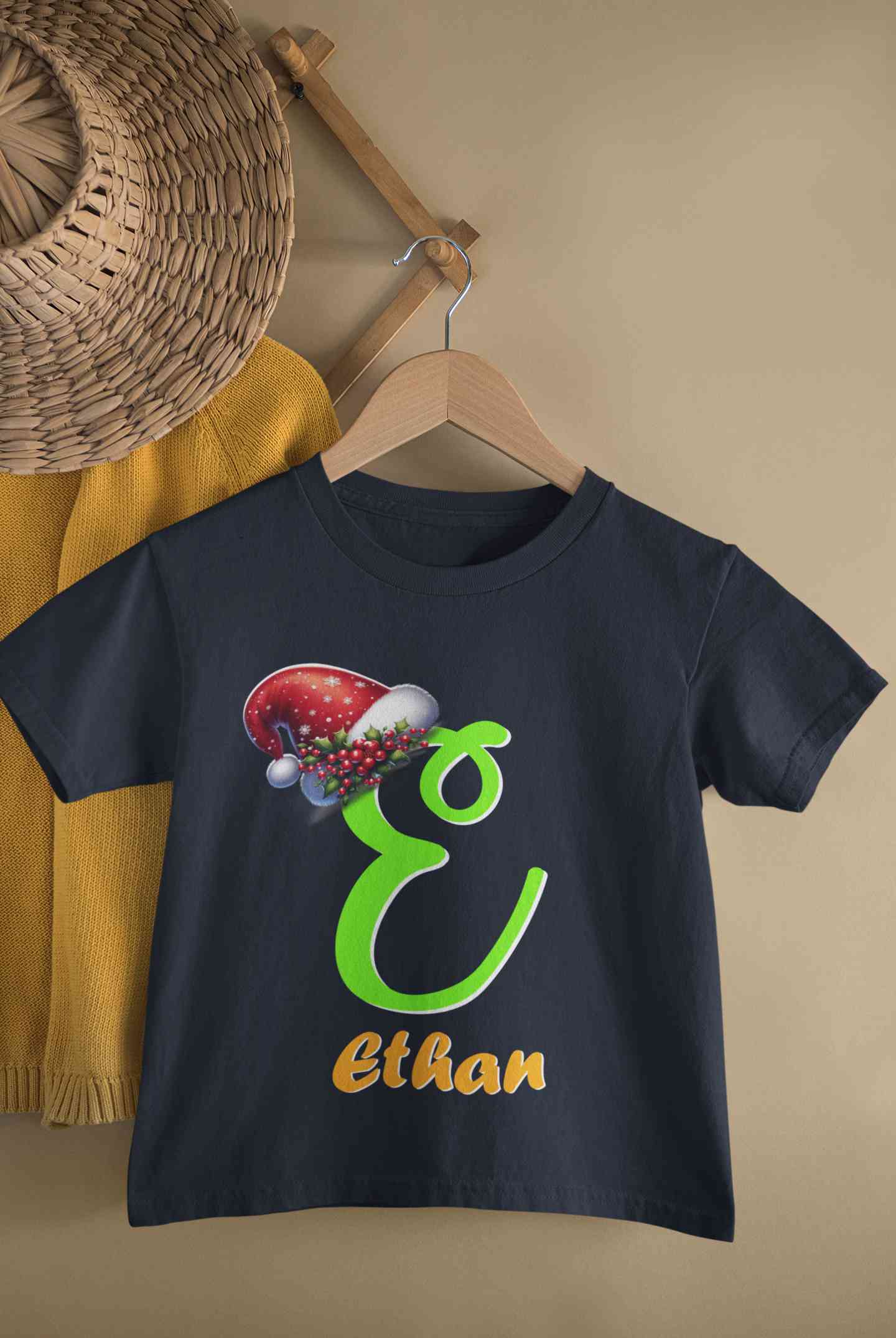 Custom Name Christmas Half Sleeves T-Shirt for Boy-FunkyTeesClub