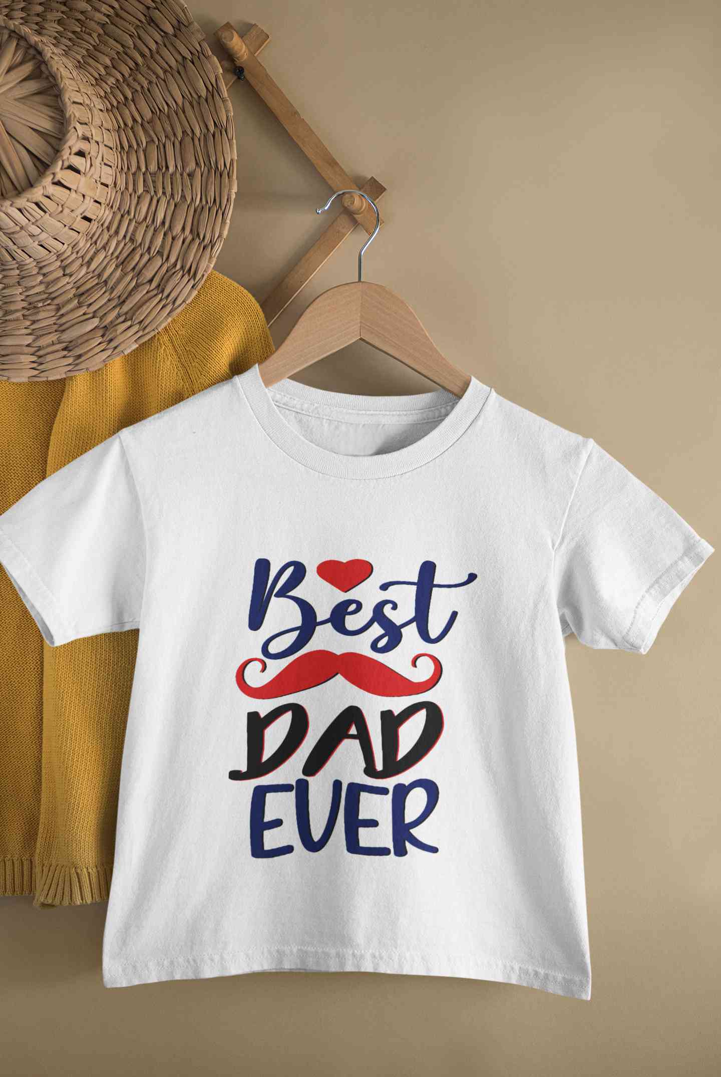 Best Dad Ever Fathers Day Half Sleeves T-Shirt For Girls -FunkyTeesClub