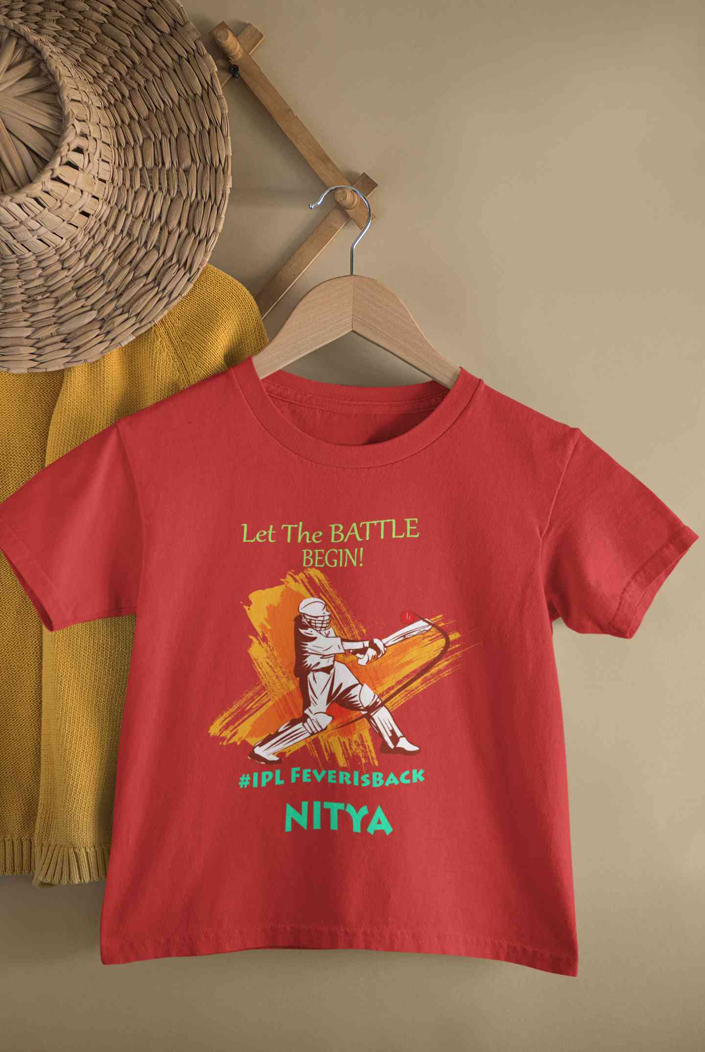 Custom Name IPL Fever Half Sleeves T-Shirt For Girls -FunkyTeesClub