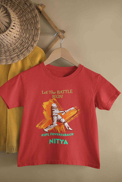 Custom Name IPL Fever Half Sleeves T-Shirt For Girls -FunkyTeesClub