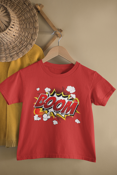 Boom Half Sleeves T-Shirt for Boy-FunkyTeesClub
