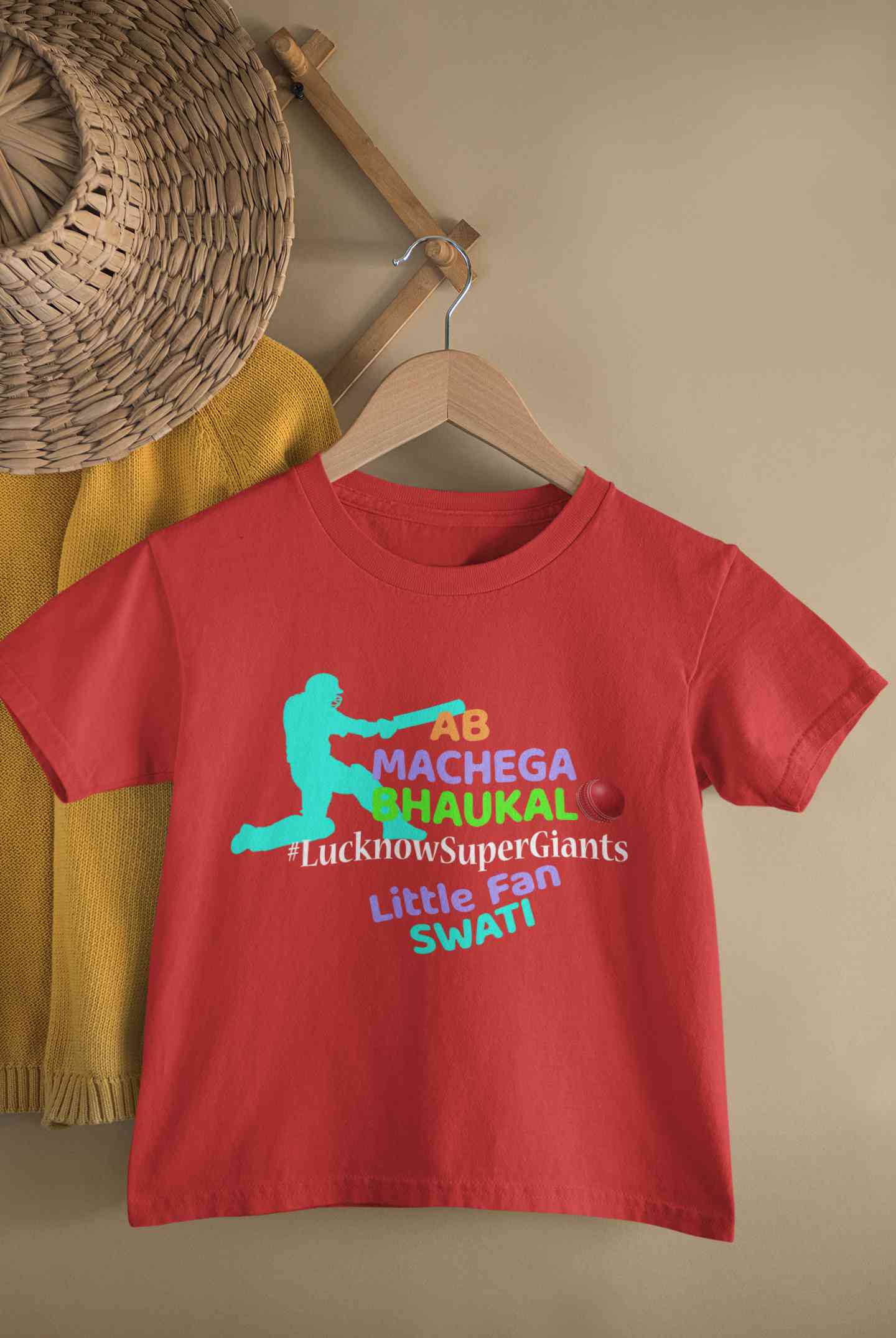 Custom Name IPL LSG LucknowSuperGiants Half Sleeves T-Shirt For Girls -FunkyTeesClub