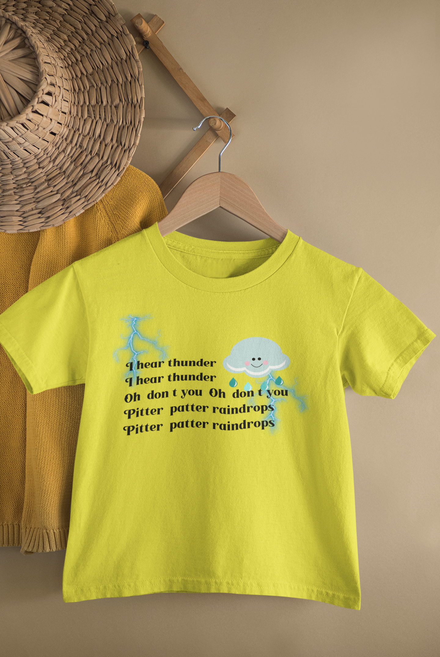 I Hear Thunder Poem Half Sleeves T-Shirt for Boy-FunkyTeesClub
