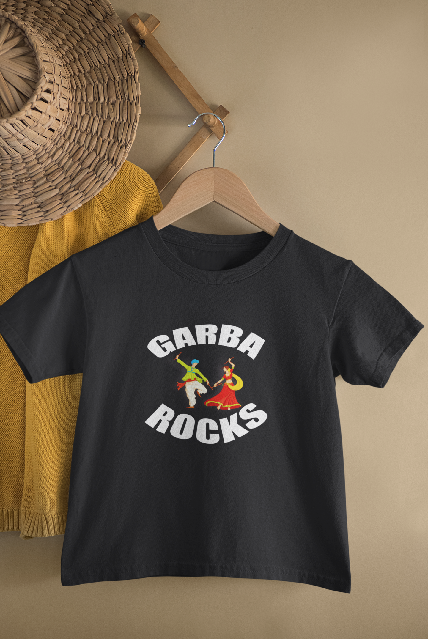 Garba Rocks Half Sleeves T-Shirt for Boy-FunkyTeesClub
