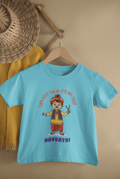 It's My First Navratri Half Sleeves T-Shirt for Boys -FunkyTeesClub