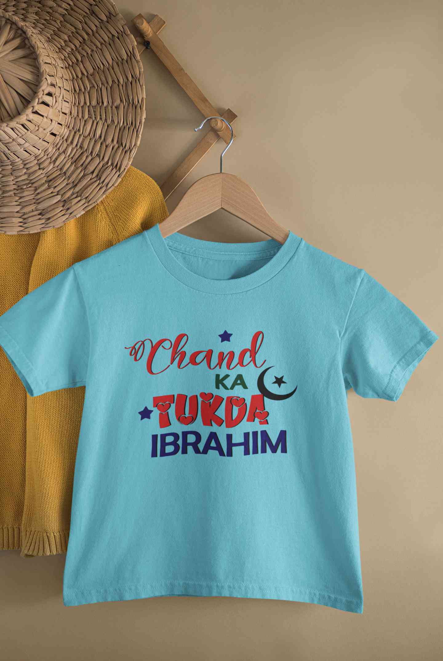 Custom Name Chand Ka Tukda Half Sleeves T-Shirt for Boy-FunkyTeesClub