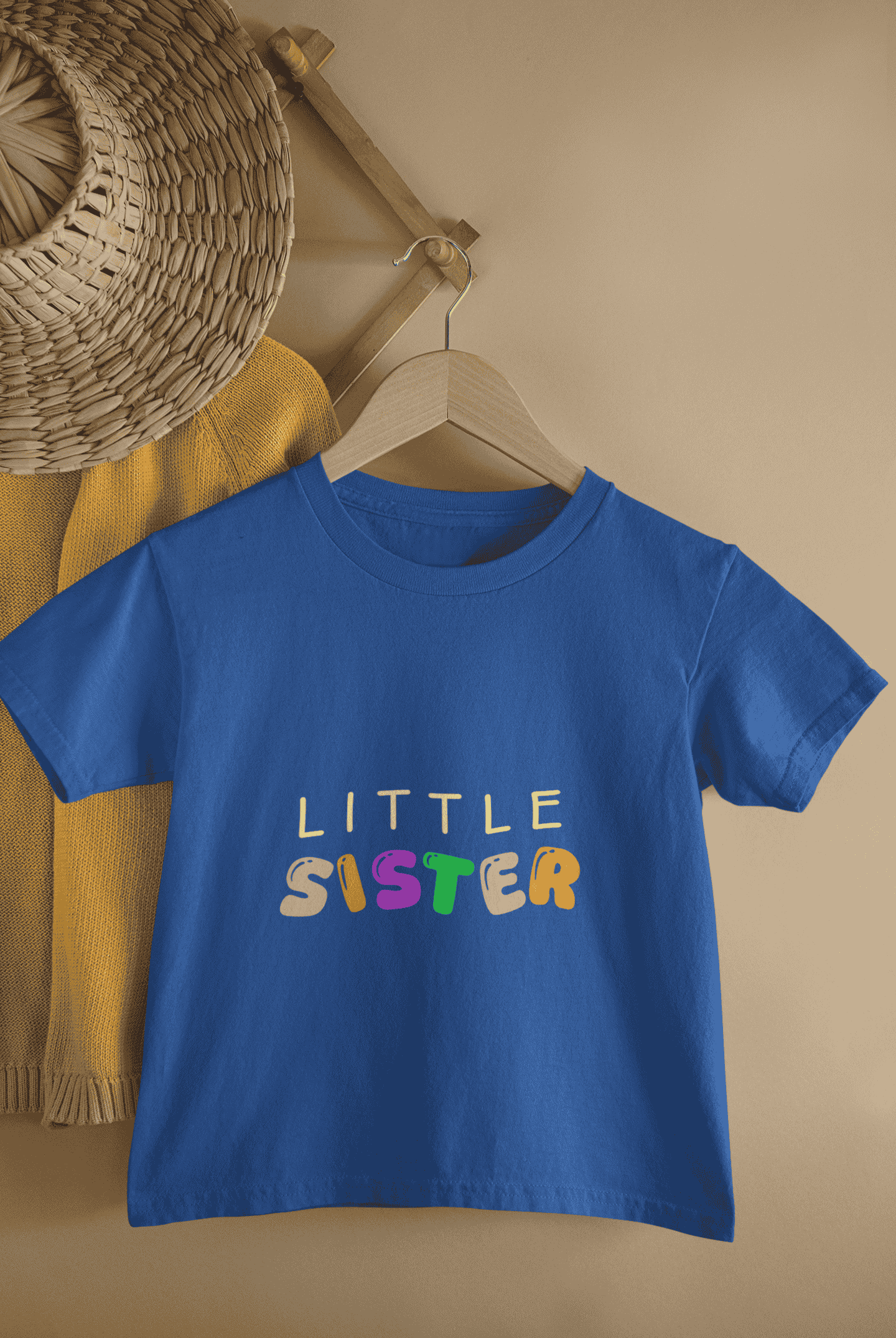 Little Sister Rakshabandhan Half Sleeves T-Shirt For Girls -FunkyTeesClub
