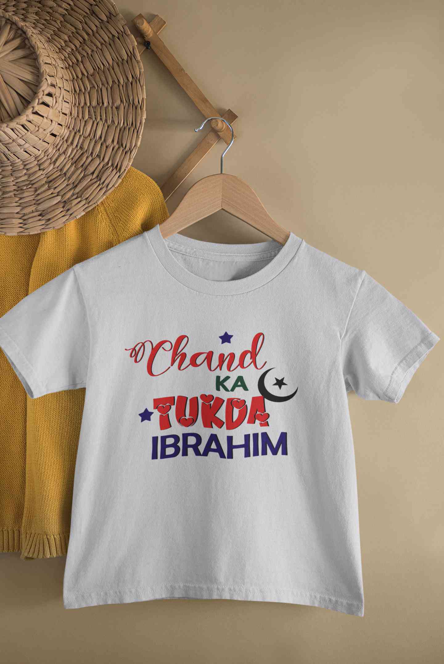 Custom Name Chand Ka Tukda Half Sleeves T-Shirt for Boy-FunkyTeesClub