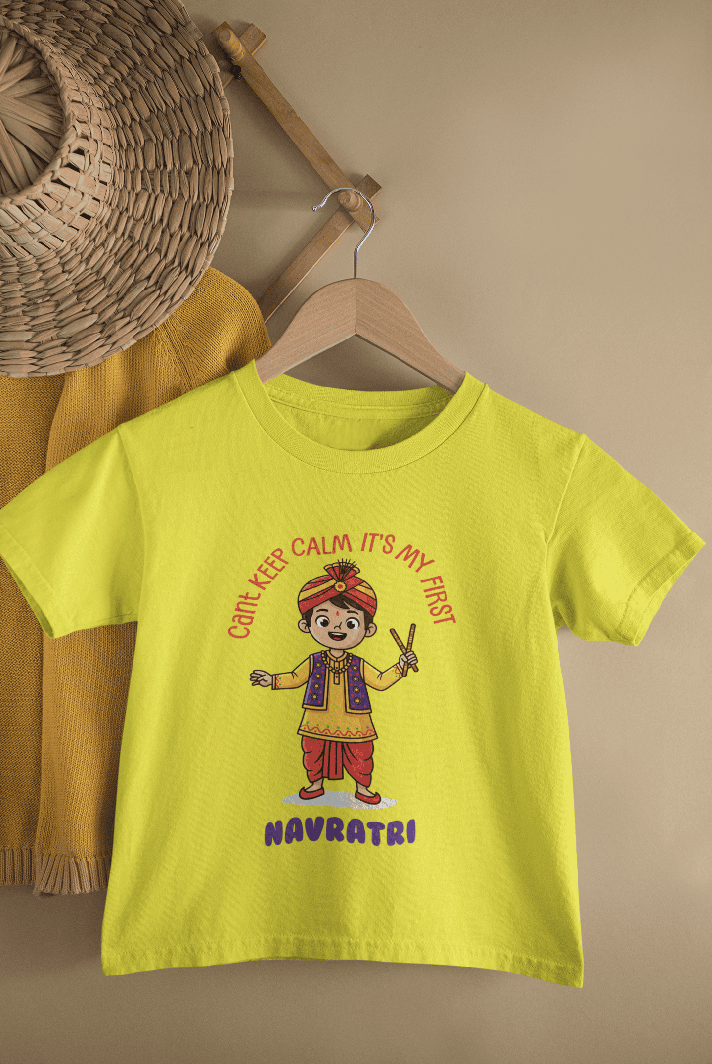 It's My First Navratri Half Sleeves T-Shirt for Boys -FunkyTeesClub