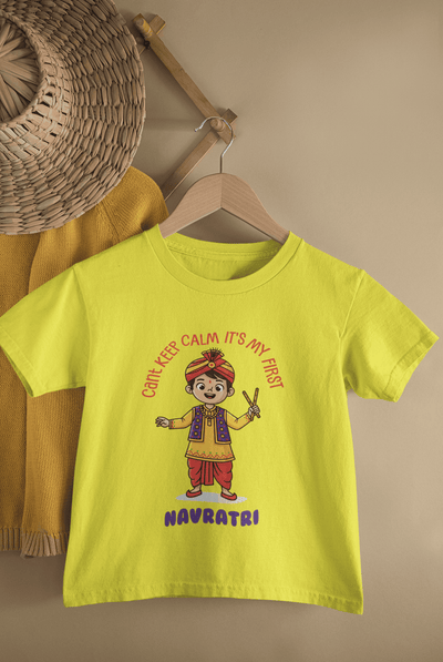 It's My First Navratri Half Sleeves T-Shirt for Boys -FunkyTeesClub