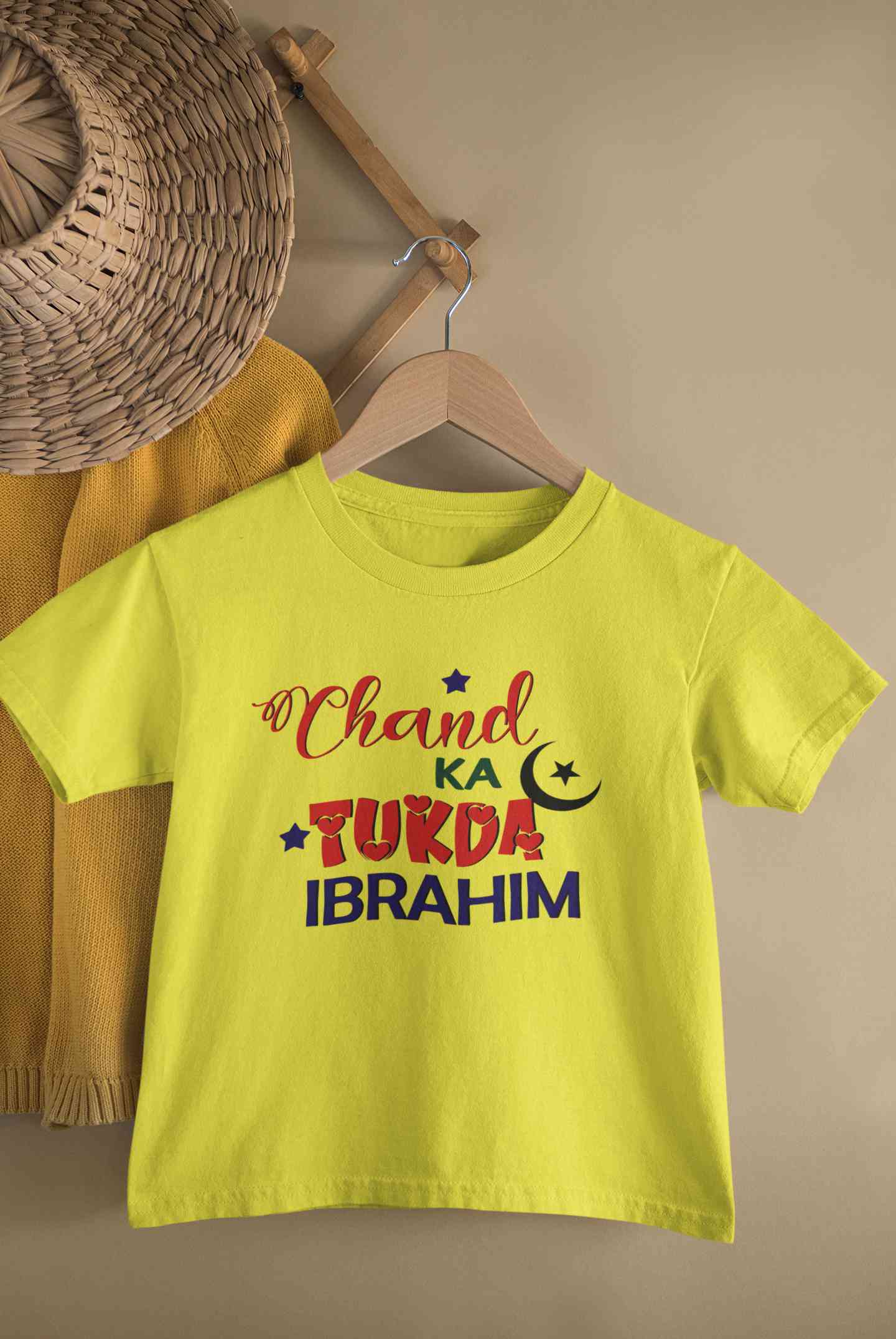 Custom Name Chand Ka Tukda Half Sleeves T-Shirt for Boy-FunkyTeesClub