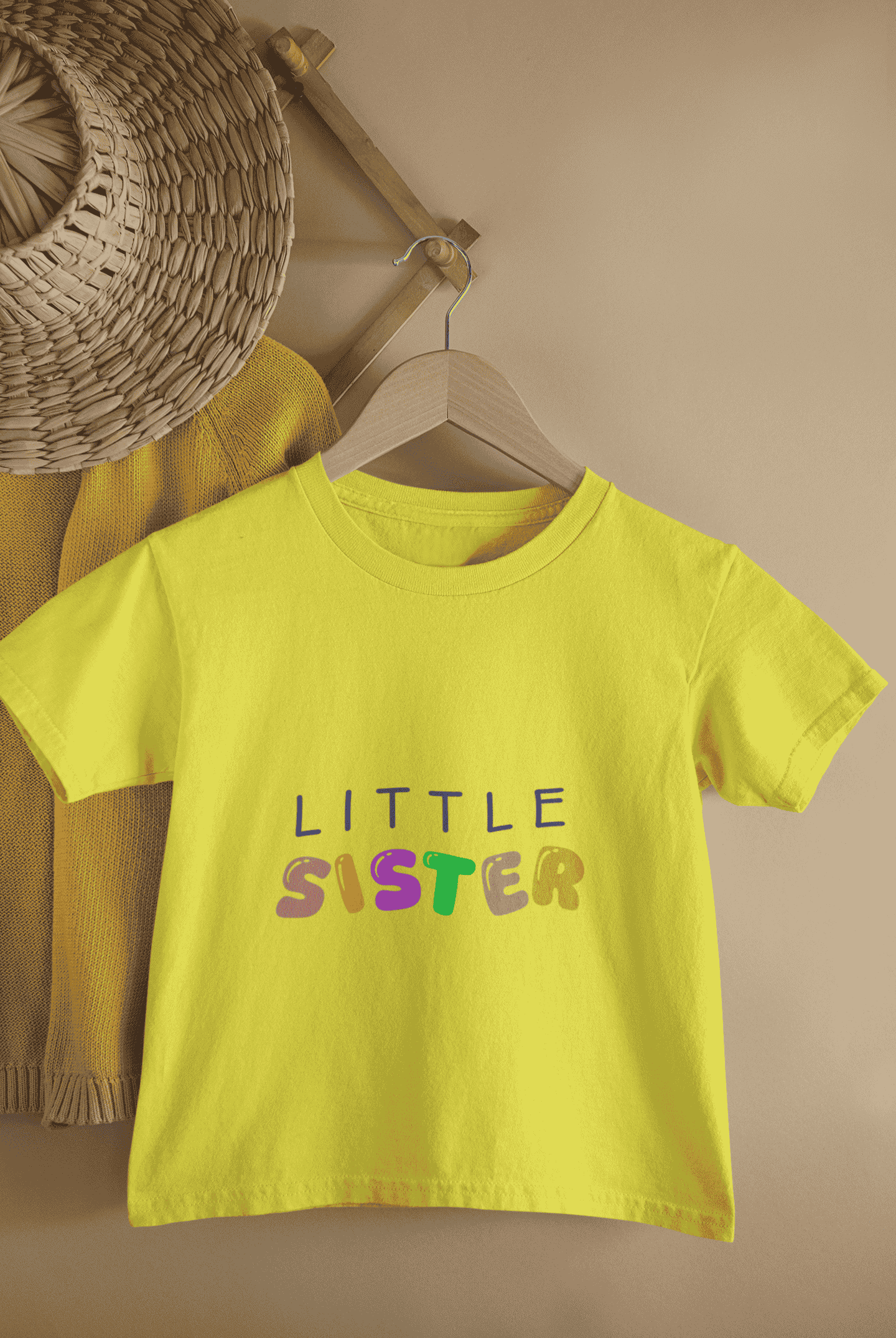 Little Sister Rakshabandhan Half Sleeves T-Shirt For Girls -FunkyTeesClub