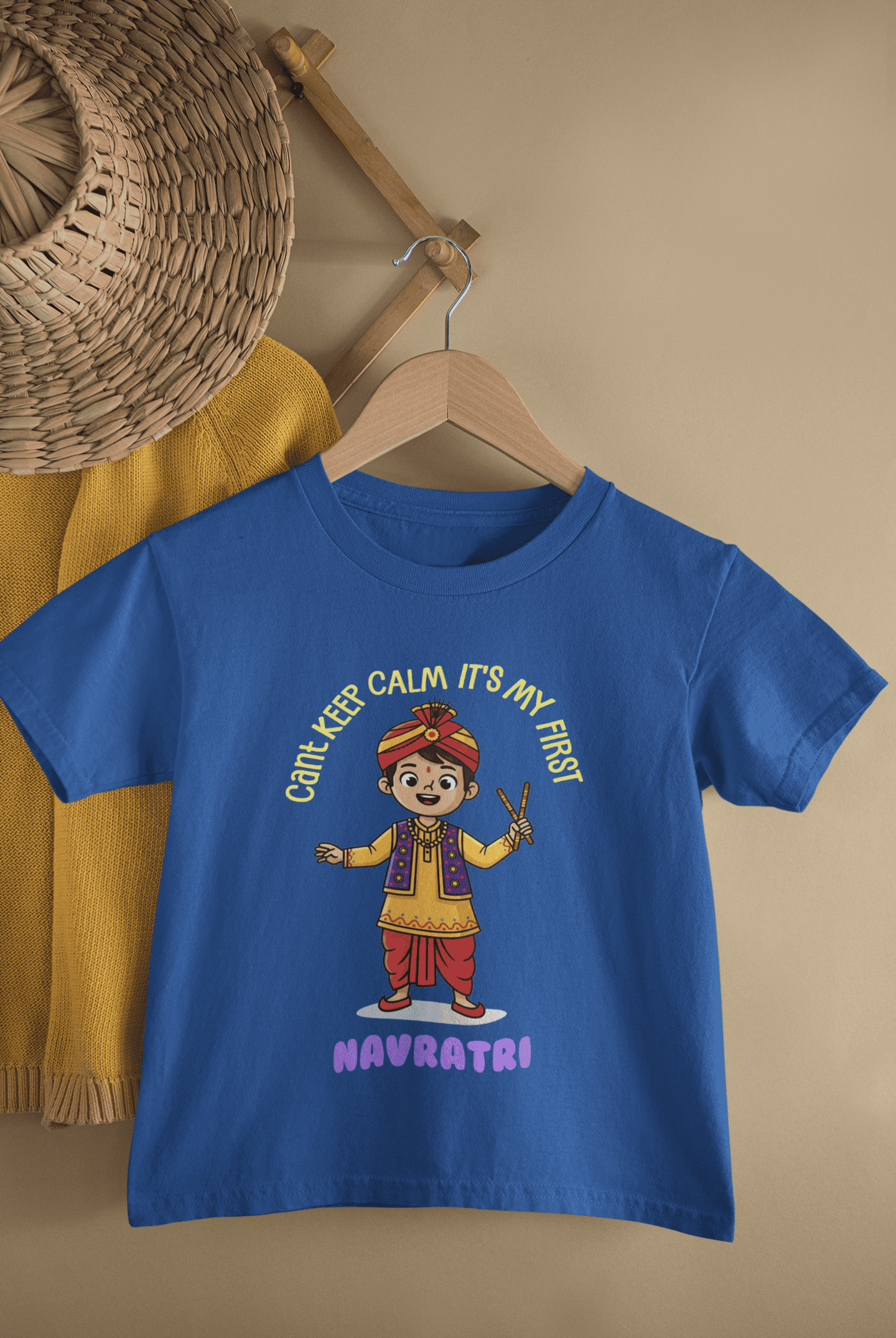 It's My First Navratri Half Sleeves T-Shirt for Boys -FunkyTeesClub