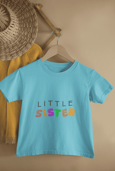 Little Sister Rakshabandhan Half Sleeves T-Shirt For Girls -FunkyTeesClub
