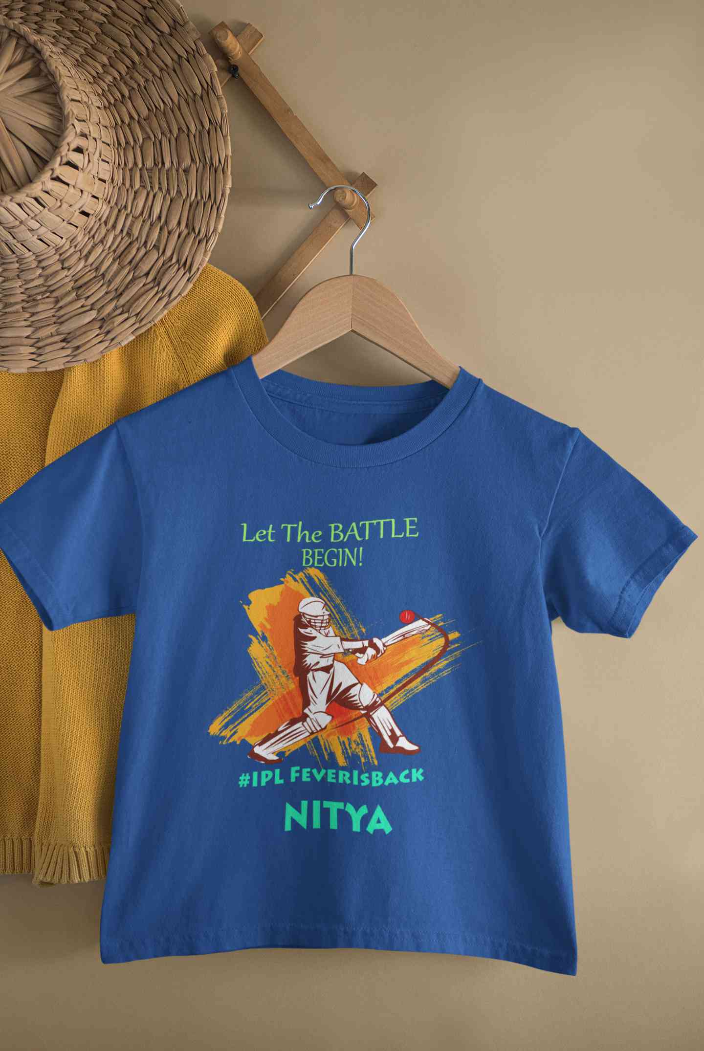 Custom Name IPL Fever Half Sleeves T-Shirt For Girls -FunkyTeesClub