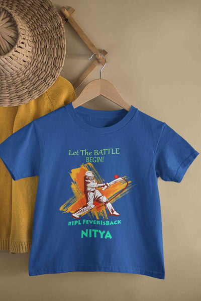 Custom Name IPL Fever Half Sleeves T-Shirt For Girls -FunkyTeesClub