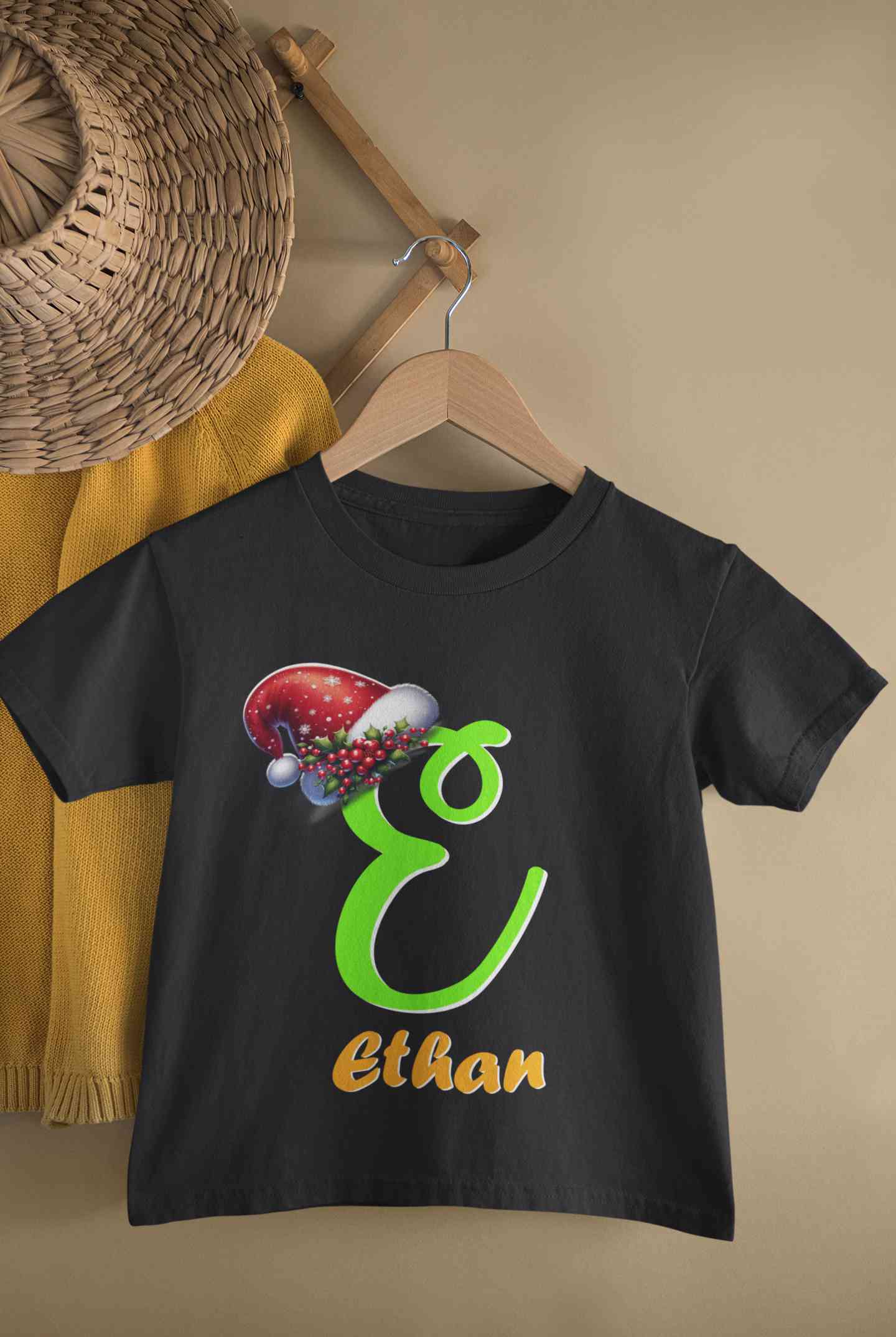 Custom Name Christmas Half Sleeves T-Shirt for Boy-FunkyTeesClub