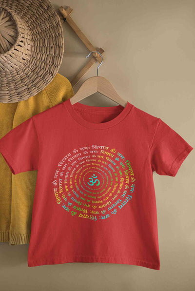 Om Namah Shivay Maha Shivratri Half Sleeves T-Shirt for Boy-FunkyTeesClub