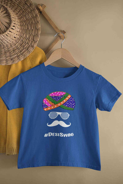 Desi Swag Navratri Half Sleeves T-Shirt For Girls -FunkyTeesClub