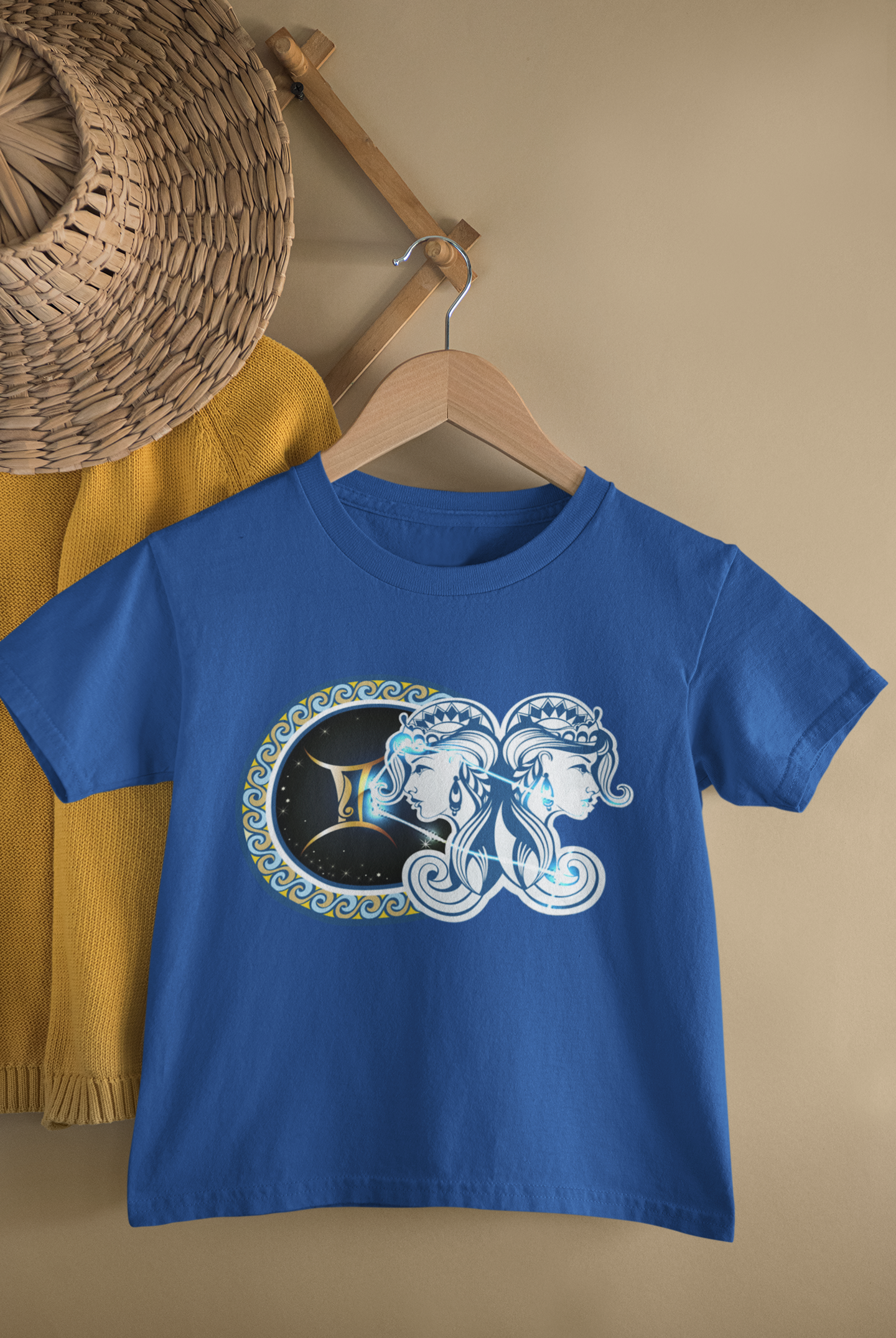 Gemini Zodiac Sign Half Sleeves T-Shirt for Boy-FunkyTeesClub