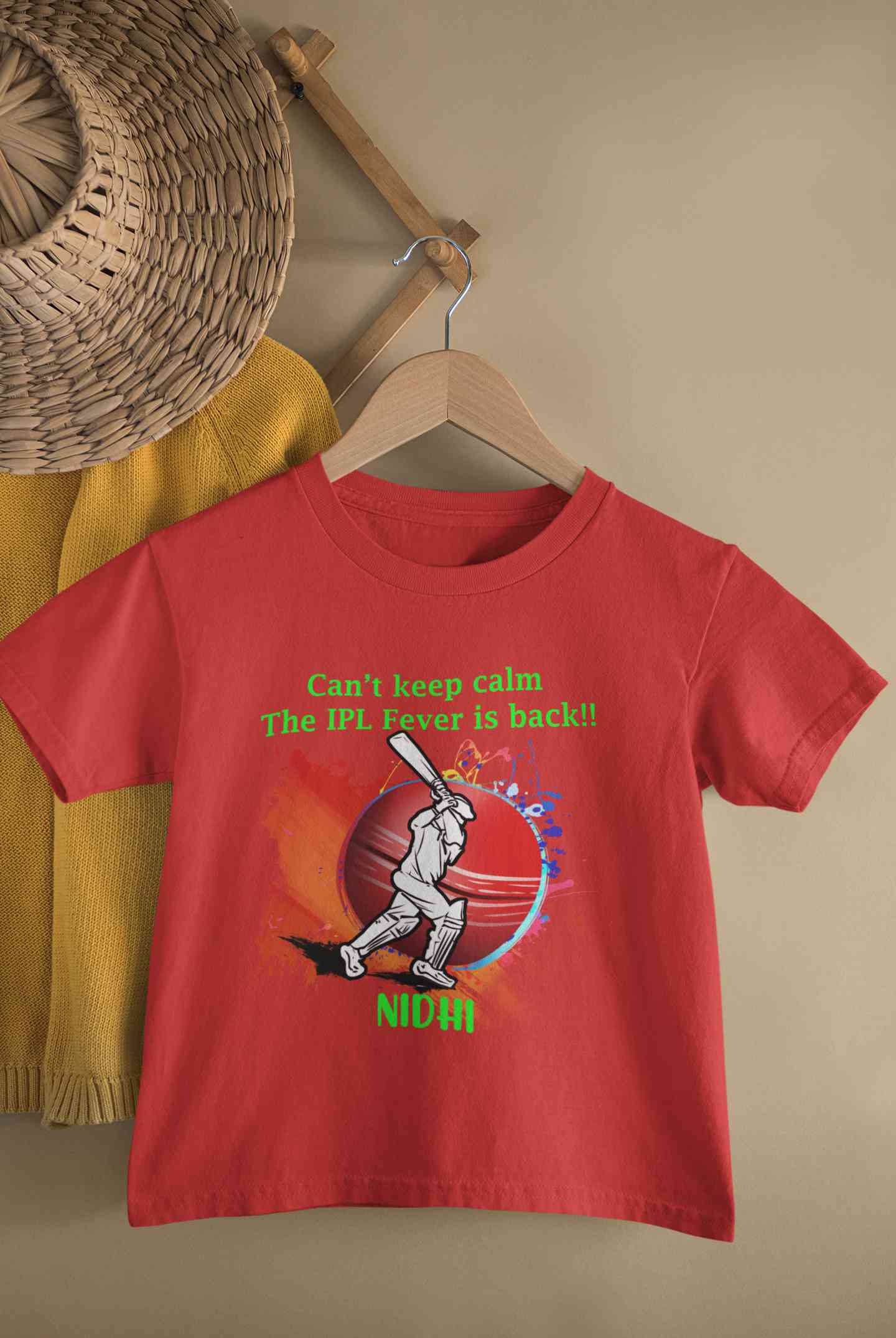 Custom Name Can Not Keep Calm IPL Half Sleeves T-Shirt For Girls -FunkyTeesClub