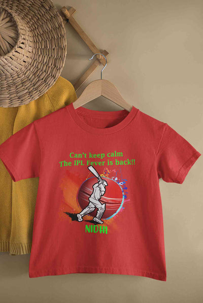 Custom Name Can Not Keep Calm IPL Half Sleeves T-Shirt For Girls -FunkyTeesClub