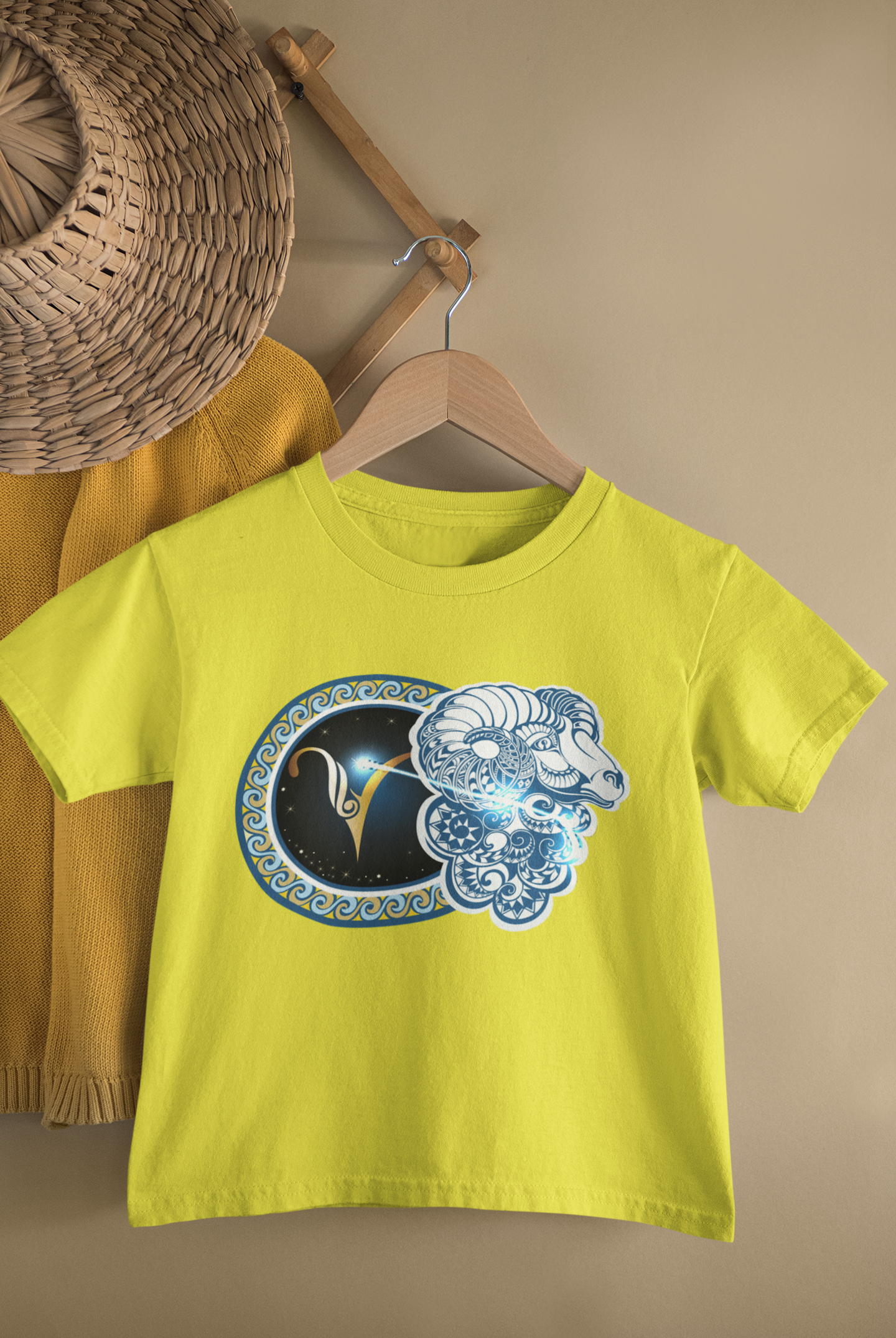 Aries Zodiac Sign Half Sleeves T-Shirt for Boy-FunkyTeesClub