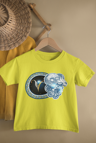 Aries Zodiac Sign Half Sleeves T-Shirt for Boy-FunkyTeesClub