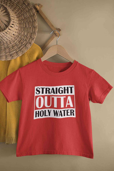 Holy Water Baptism Christening Day Half Sleeves T-Shirt for Boy-FunkyTeesClub