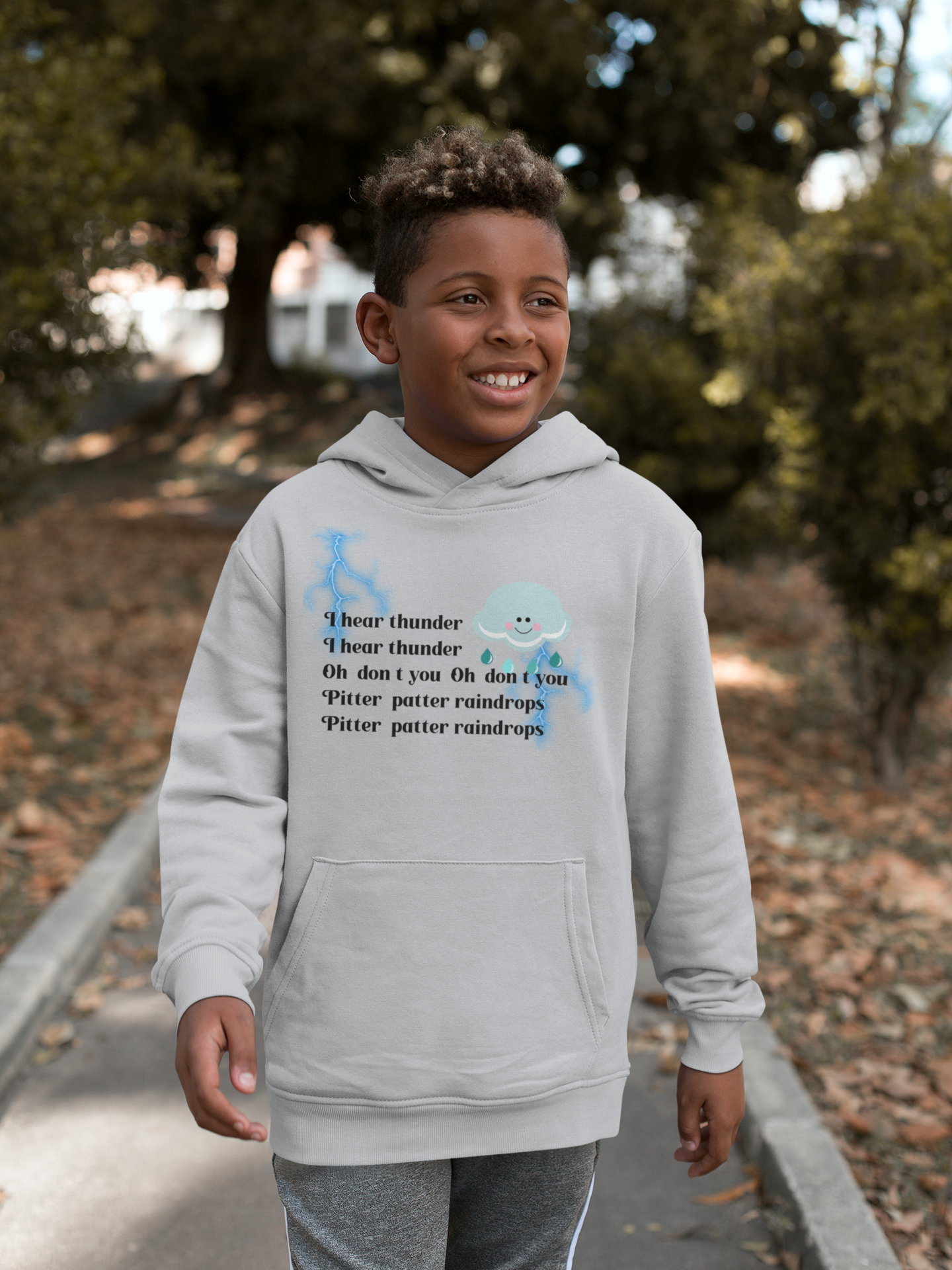 I Hear Thunder Poem Boy Hoodies-FunkyTeesClub