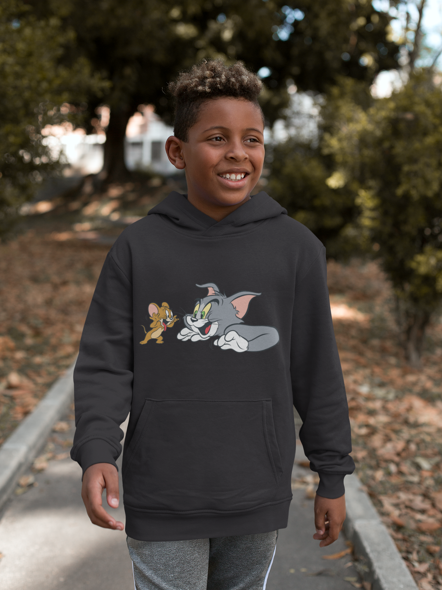 Cute Cartoon Boy Hoodies-FunkyTeesClub