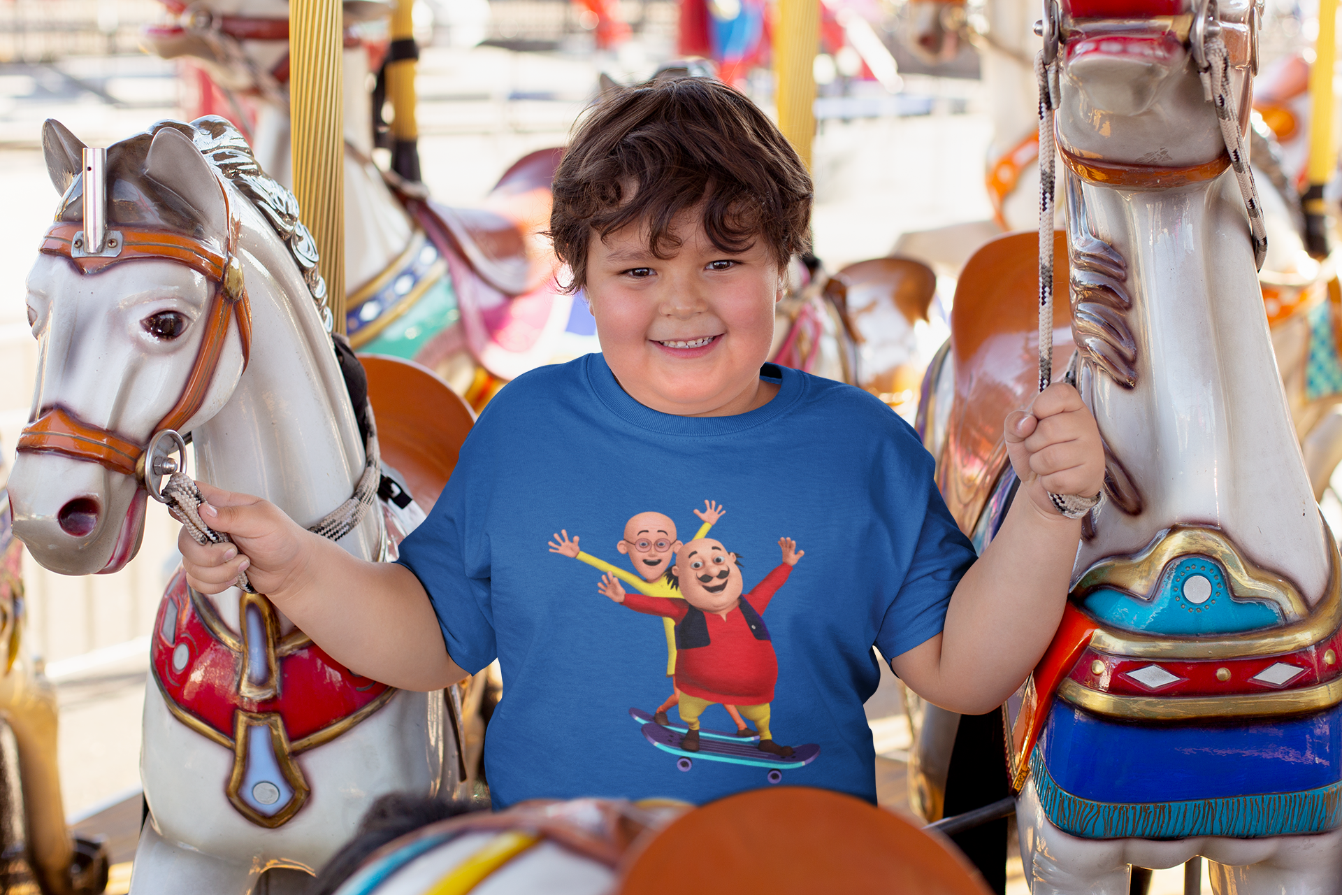 Cute Cartoon Half Sleeves T-Shirt for Boy-FunkyTeesClub