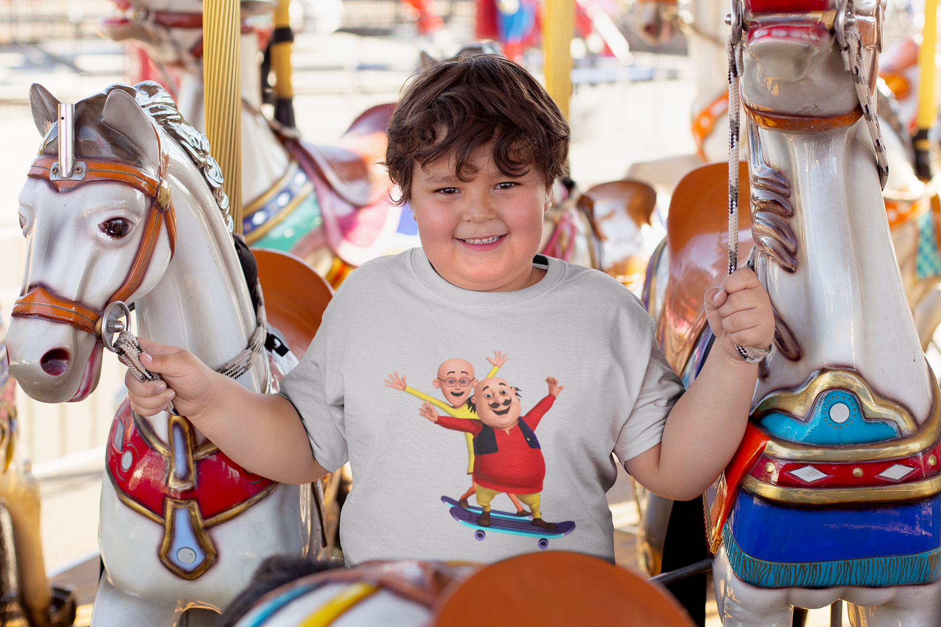 Cute Cartoon Half Sleeves T-Shirt for Boy-FunkyTeesClub