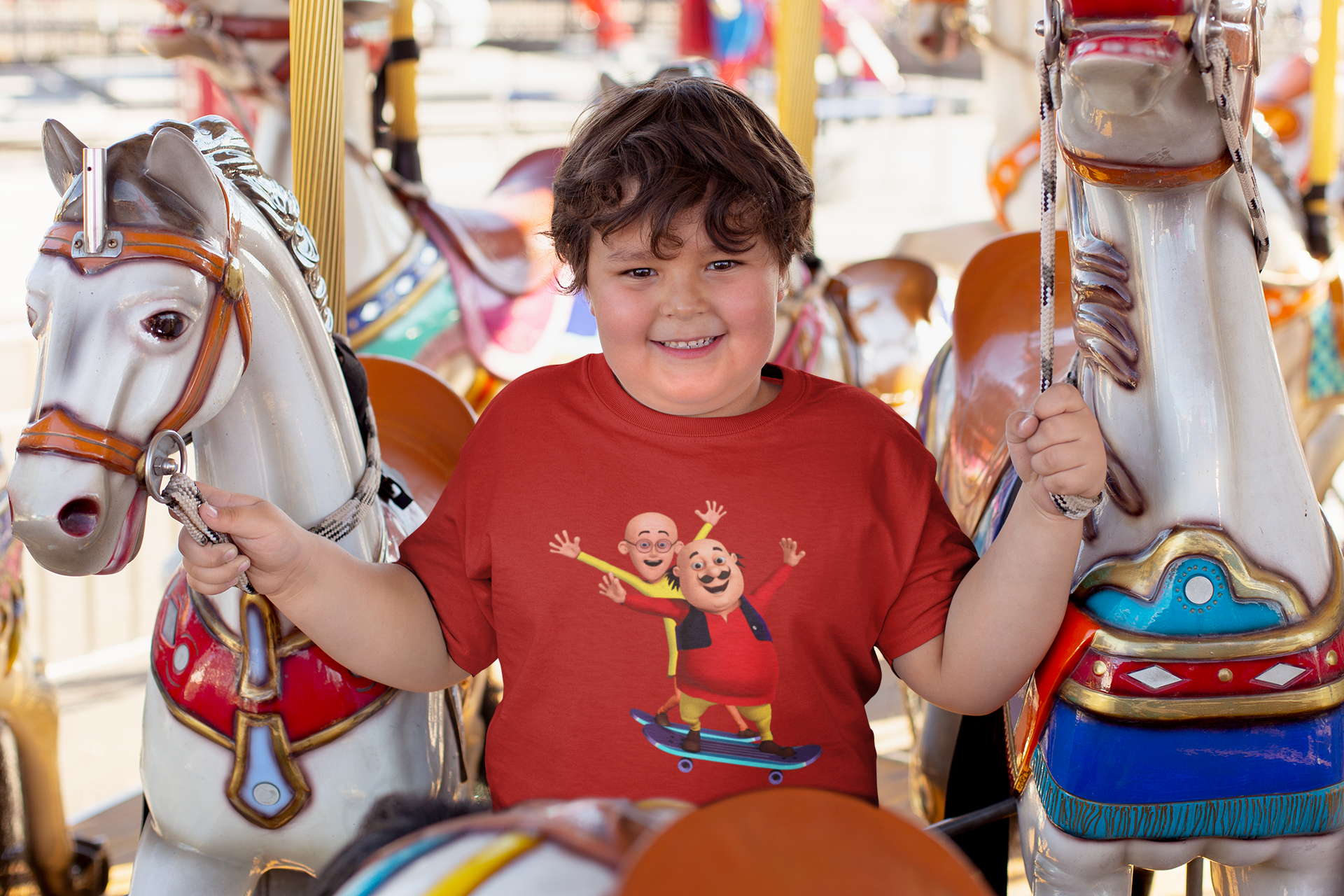 Cute Cartoon Half Sleeves T-Shirt for Boy-FunkyTeesClub