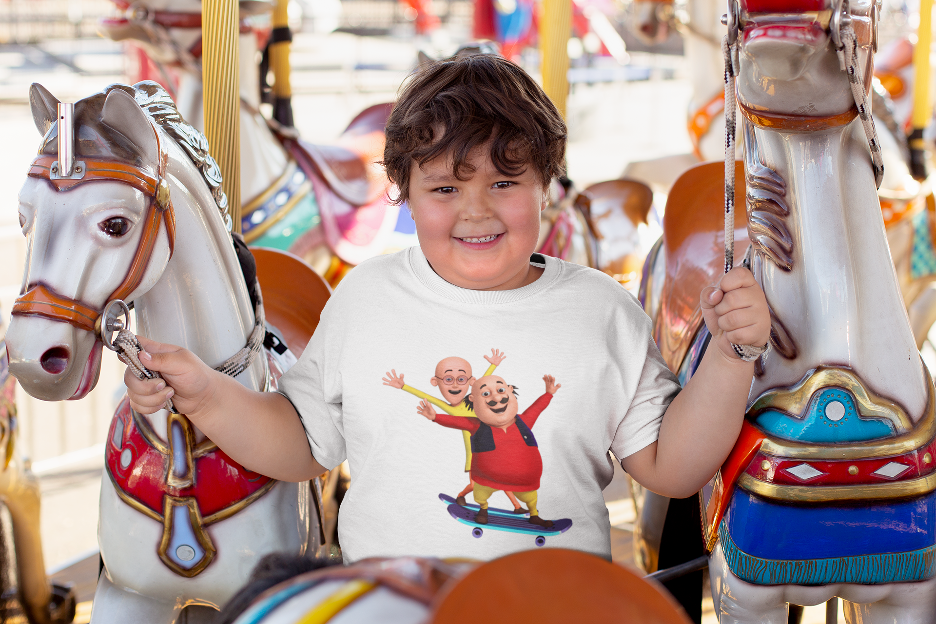 Cute Cartoon Half Sleeves T-Shirt for Boy-FunkyTeesClub