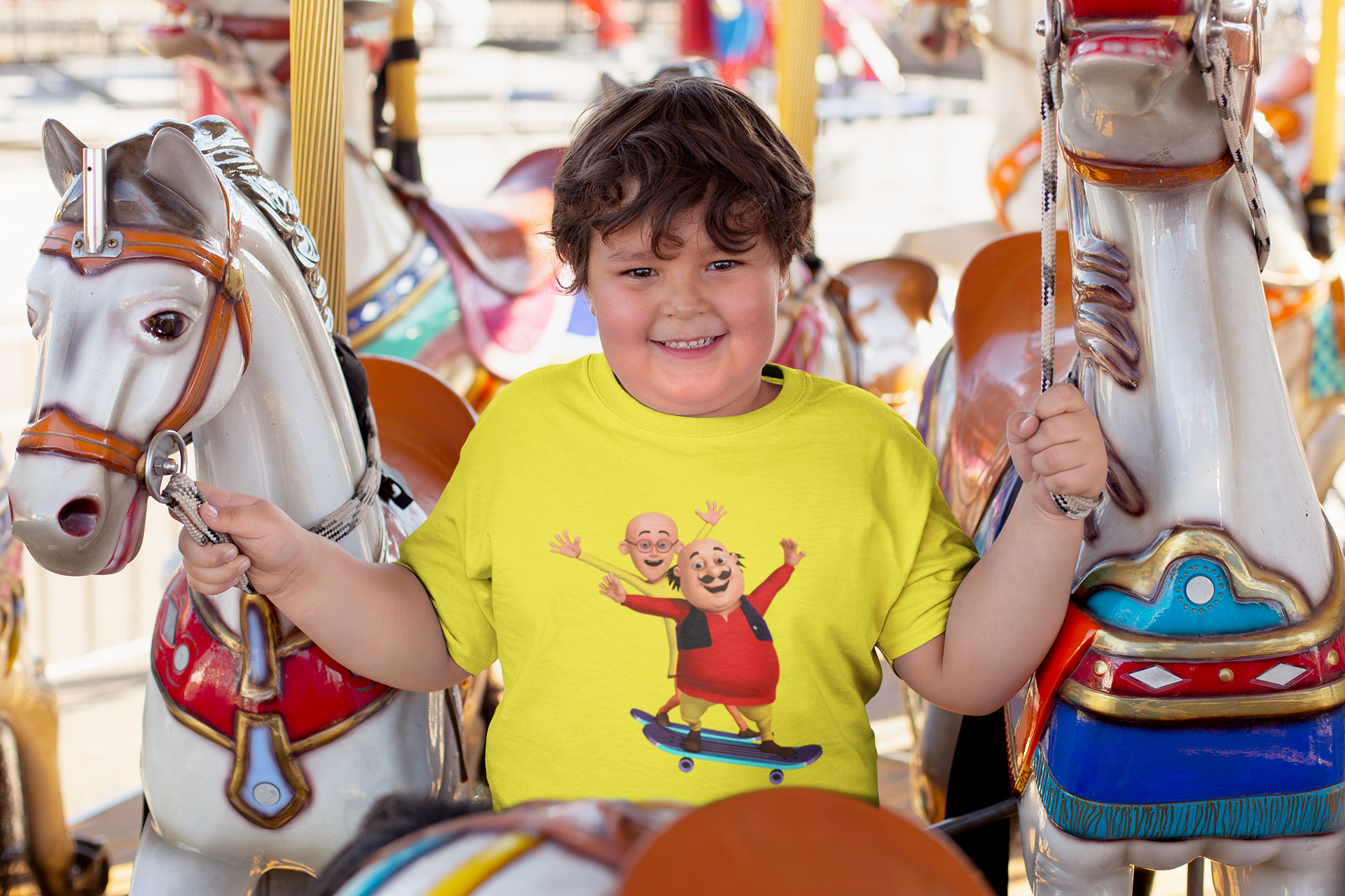 Cute Cartoon Half Sleeves T-Shirt for Boy-FunkyTeesClub